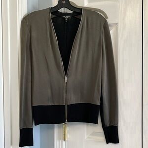 Rag &Bone olive and black lightweight bomber jacket